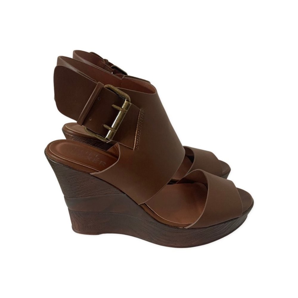 Bullboxer Wedge Sandals Criss Cross Buckle Size 9